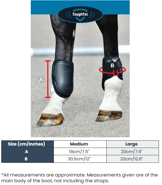 2025 WeatherBeeta Tough Tec Pro Hind Boots  Größentabelle